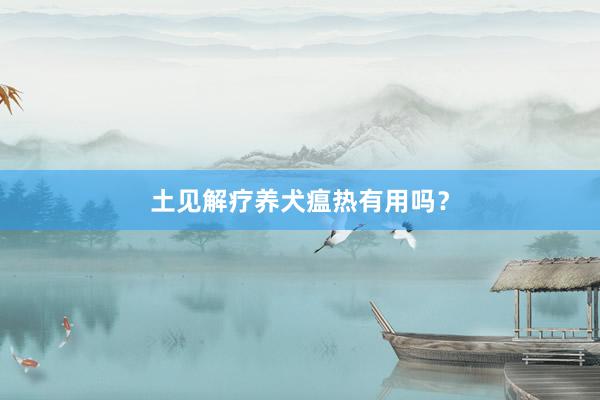 土见解疗养犬瘟热有用吗？